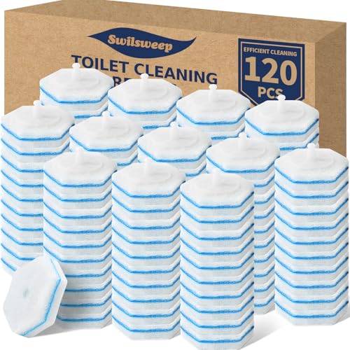 120 Count Toilet Bowl Wand Refills, Disposable Toilet Cleaner Refills, Disposable Wand Heads Compatible with Clorox and The Most Toilet Brushes - size: 1 Count (Pack of 120)