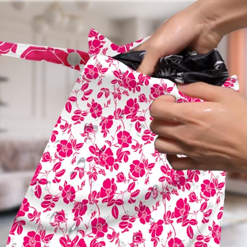 4 Pack Rose Floral Wet Bag Waterproof Washable Reusable Wet Dry Bag for Swimsuit Clothes Cloth Diaper Travel Beach Pool Yoga Gym Toiletries Gift for Women Sister Coworker Birthday Christmas - color: Colorful Flowers 332