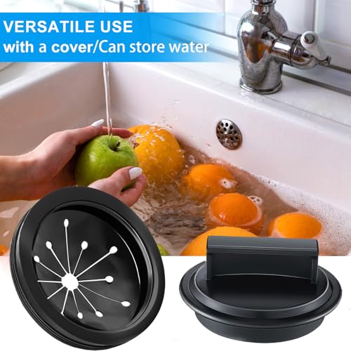 3 1/8" Inch Garbage Disposal Splash Guard with Garbage Disposal Drain Cover for Sink,Rubber Garbage Guard and Garbage Disposal Stopper for Whirlaway, Waste King, and GE Models (Black 3 1/8 in) - color: Black 3 1/8 in