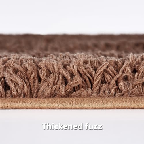 3 Pieces Luxury Bathroom Rug Set with U-Shaped Toilet Rug, Non-Slip Rubber Bottom, Thick Microfiber Fluffy Plush, Water absorption, Quick Dry, Ultra Soft, Bath Mats for Bathroom, Tub(Champagne) - color: Champagne