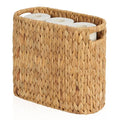Toilet Paper Storage for 9 Rolls, Water Hyacinth Wicker Toilet Paper Storage Holder, Toilet Paper Basket with Built-in Handles - size: for 9 Rolls
