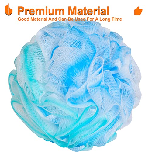 Urbanstrive Shower Bath Sponge XL 75g Soft Shower Loofahs Balls for Body Wash Men Women Bathroom Accessories, 1 Pack, Green-Blue - color: Green-blue