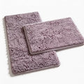 Chenille Bath Mats Set 2 Piece Non-Slip Luxury Bath Runner Rugs Extra Soft Absorbent Shaggy Washable Dry Plush Area Carpet Mats - Lavender - color: Lavender, size: 32"L x 20"W + 24"L x 16"W