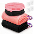 Manmihealth Soft Silicone Body Scruuber & African Bath Sponge Net Set, Gentle-Cleansing Shower Brush & Exfoliating Mesh Combination, Lathering Well Africa Wash Net Shower Scrubber (Black+Pink) - color: Shower Brush+net Sponge Set (Black+pink)