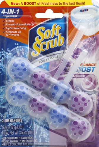 Soft Scrub 4-in-1 Rim Hanger Toilet Bowl Cleaner,Lavender,2 Count (Pack of 6) - size: 2 Count (Pack of 6)