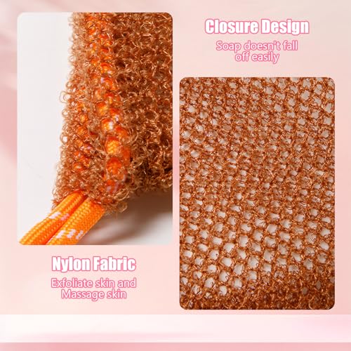6pack Soap Bar Bag, Mesh Soap Bags For Soaps Bars Bar Mesh Saver Pouch Shampoo Bars Net For Shower Hangable Exfoliating With Drawstring(5 Colors, 5.5 * 3.5in)