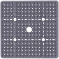 Large Square Shower Mat 27 x 27 Inch Gray, Non Slip Shower Bathtub Mats for Inside Shower with Big Suction Cups Drain Holes, Anti Slip Bathroom Floor Shower Stall Mats, Easy Clean, BPA-Free - color: Grey