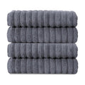 Classic Turkish Towels CTT Premium 4 Pack Bath Towels Set, Made with 100% Turkish Cotton, Spa & Hotel, Quick Drying Towels, Absorbent & Comfy | 27"x54" (Grey) - color: Grey, size: 4-Piece Bath Towel Set