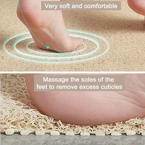 Shower Mat Non Slip, Round Shower Mat for Inside Shower, Non Slip Bathtub Mat, Fast Drying Bath Tub Mats, Loofah Mat for Shower Bathroom, Quick Drying, Resistant (Beige, 32 x 32 Inch) - color: Beige, size: 32" (Round)