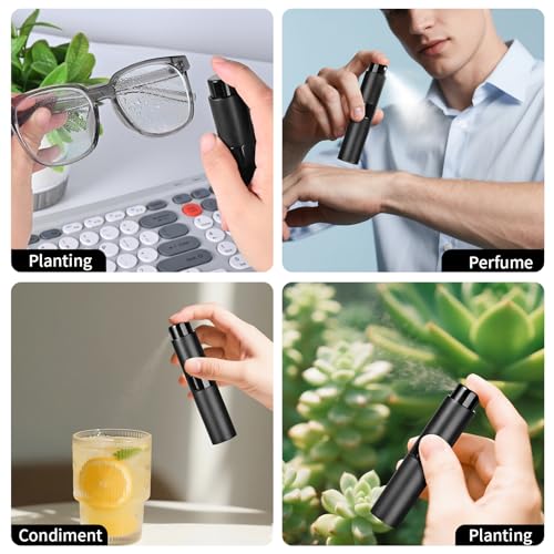 Perfume Travel Refillable Atomizer 8ML (3PCS) - Empty Cologne Spray Bottle, Portable & Leakproof Sprayer for Travel (Purple, Black, golden) - color: Purple, Black, golden