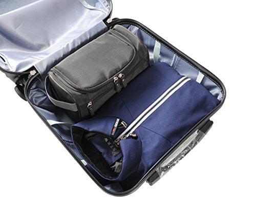 Vercord Mens Toiletry Bag Wash Travel Small Shaving Dop Kit Shower Bathroom Ditty Hygiene Bag Black - color: Black