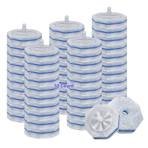 50 Count Toilet Wand Refills for Clorox, Upgrade Disposable Replace Brush Heads Compatible with Clorox Toilet Wand for Toilet and Bathroom Cleaning