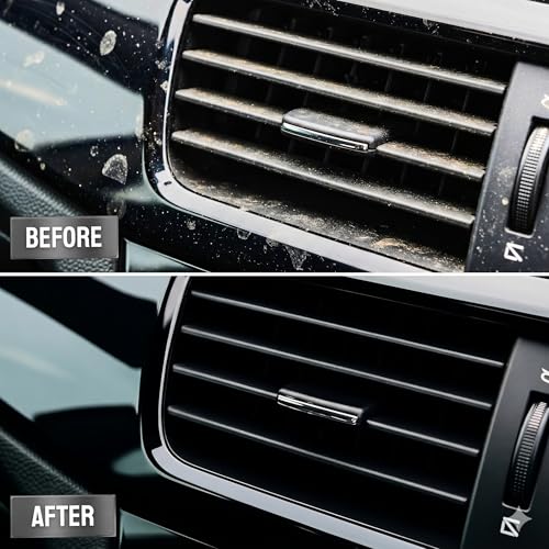 Car Detailing Brush Set, 3 Pack Interior and Exterior Detail Brushes, with Soft Boars Hair Bristles for Auto Interior & Exterior - for Cleaning Leather Seats, Air Vents, Wheels & Emblems