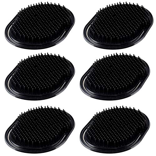 6Pcs shampoo pocket comb massage hair comb pocket palm brush comb portable hair comb beard comb creative scalp brush pocket combs for men and pets (6PA)