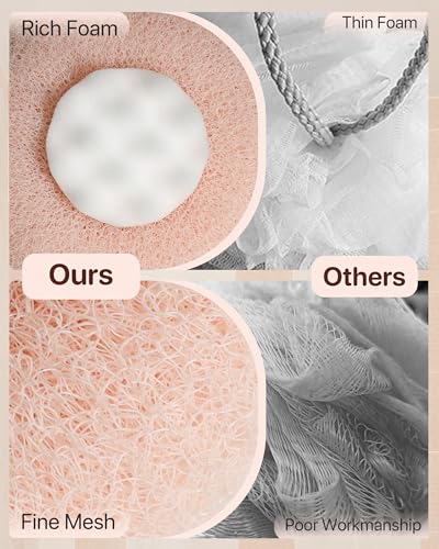 Super Soft Sunflower Suction Cup Bath Sponge loofah, 2026 Upgraded 2-in-1 Sunflower Ball Exfoliating Bath Sponge Cleaning Brush, Mesh Shower Body Sponge Accessories for Women, Men Shower (4 Color) - color: Blue+pink+purple+white