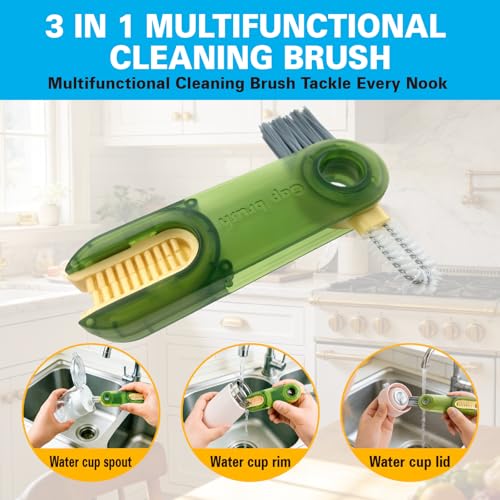 13Pcs Deep Crevice Cleaning Brush Set with Flashlight Gloves & Drain Brush - Dryer Vent Cup Lid Straw Gap Cleaning Tools Professional Cleaning Supplies - color: 13-pack