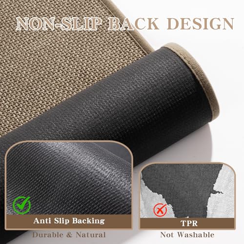chakme Bathroom Rugs 47x17, Ultra Thin Non Slip Bath Mat Runner Quick Dry Absorbent Bath Mat for Bathroom Floor, (Dark Beige, 47"x17") - color: Dark Beige, size: 1'5" x 3'11" (Rectangular)