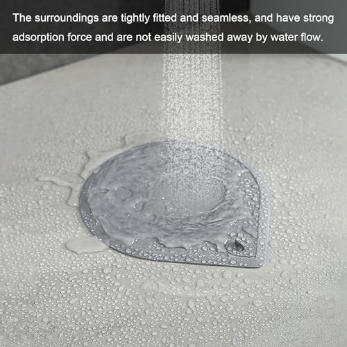 Bathtub Stopper, Universal Silicone Tub Drain Stopper, 6 Inches Extra Large Bathtub Drain Stopper Bath Plug for Kitchen Bathroom Bathtub Sink Drains (2 Pcs, White Grey)
