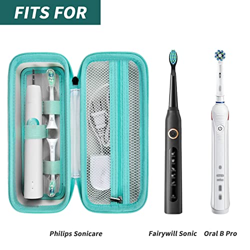 Comecase Toothbrush Travel Case for Oral-B/Sonicare - White, Bag Only | Mesh Pocket for Accessories, Fits Oral-B Pro 1000 2000 3000 3500 1500, for Sonicare 4100 5100, Travel Storage - color: White, size: Regular Size