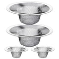 4.5" Top / 2.5" and 2.125" Top / 1" Basket Drain Strainer | 4Pcs Sink Drain Hair Catcher, Bathroom Sink Drain Strainer - size: 4Pcs All
