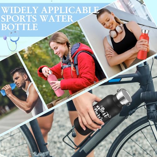 10 Pack Nurse Gifts Water Bottles 17 oz Insulated Stainless Steel Tumblers with Handle & Lid, Nurse Appreciation Gifts Bulk for Women Coworkers, Nursing Week(Classical Pattern)