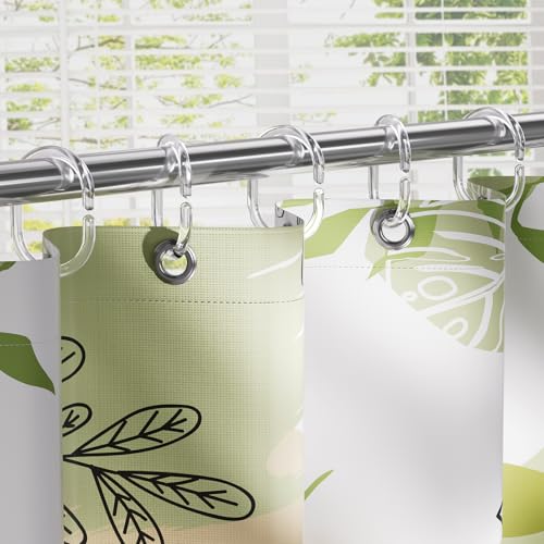 Amazer Shower Curtain Rings, 24 Pcs Plastic Shower Curtain Hooks, Clear Shower Curtain Hooks Rings, Rust Proof Shower Rings C Shaped Shower Hooks for Shower Curtain and Liner Bathroom - color: Clear C-shape, size: 24 Pack