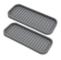 Silicone Sponge Holder for Kitchen Sink - Dish Soap Holder 2 Pack Gray | Waterproof sponge soap tray, dish sponge holder; kitchen counter/bath sink caddy Organizer, soap dispenser, scrubbers, makeup - color: Gray