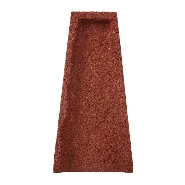 Rubberific Premium Rubber Downspout Splash Block, Rain Guard, Stone Textured Drain Extender (Red) - color: Red