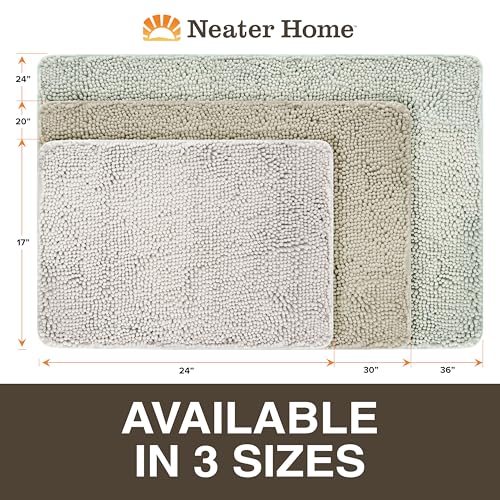 Neater Home Plush Bathroom Rugs 36x24 Thick Chenille Quick Dry Microfiber Absorbent Bath Mat, Soft Bath Rugs, Machine Washable Bathroom Floor Mat for Tub Shower Sink, Home Decor Accessories, Tan - color: Tan, size: 36" x 24"