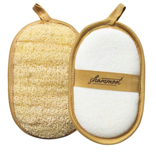 Natural Loofah Exfoliating Body Scrubber – Jordanian Natural Loofah Sponge Exfoliates Face & Body for Healthier Skin – 2-Sided Lufas for Men & Women – Body Wash Scrubber (Pack of 1) - size: 1 Count (Pack of 1)