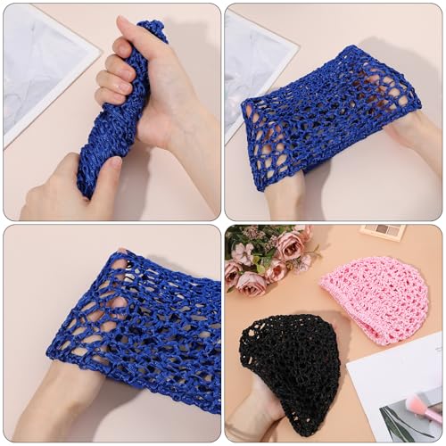 5PCS Mesh Hair Wrap Cap Set, Elastic Crochet Hair Nets for Women, Silk Press Wrap for Wig Cap for Crochet Hairs