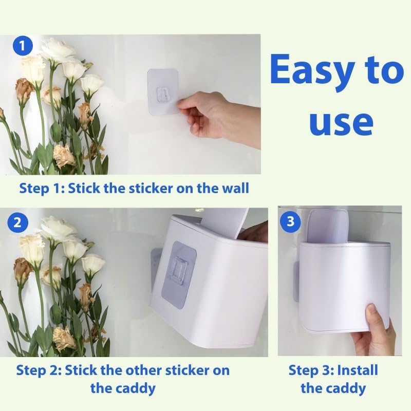 Wall Mounted Holder Fit for Clorox Toilet Wand, Compatible with Clorox Toilet Wand Holder only, Automatic Open and Closing Lid Design, White - size: 1 pack
