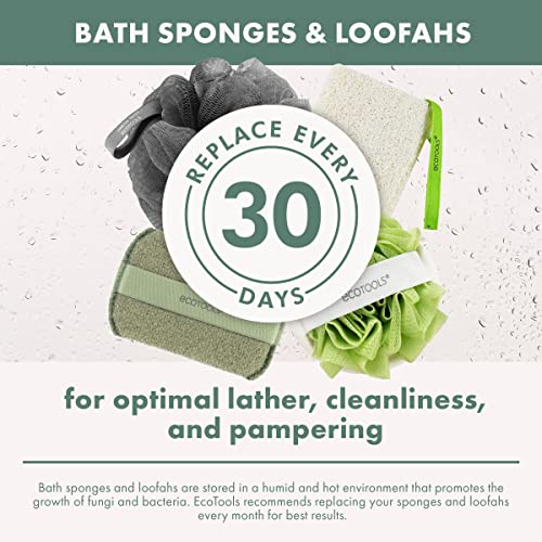 EcoTools Silicone Body Scrubber, for Gentle Cleansing & Exfoliating, 2-in-1 Silicone Scrubber & Body Massager, Hygienic & Durable Bath Accessory, Eco Friendly, Vegan, & Cruelty Free, 1 Count