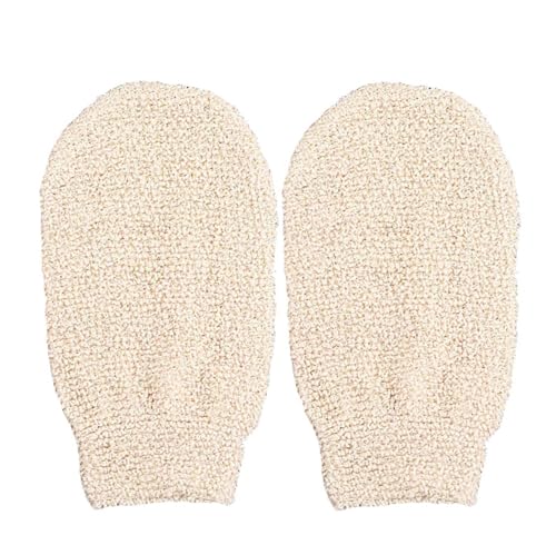 2 Pcs Exfoliating Gloves, Bath Shower Gloves Mitts Bamboo Fiber Bath Body Cleaning Cloth Sponges for Exfoliating and Body Scrubber