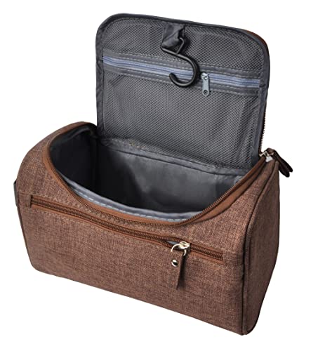 Vercord Mens Toiletry Bag Wash Travel Small Shaving Dop Kit Shower Bathroom Ditty Hygiene Bag Frosted Coffee - color: Frosted Coffee