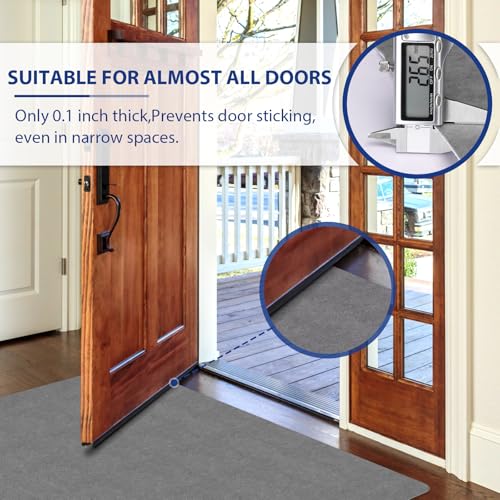 Ultra-Thin Indoor Doormat 36x79 Inch-Low Profile Non-Slip Entryway Mat,Washable Absorbent Floor Mat with Dirt-Resistant Design for Front Door,Kitchen,Hallway,Light Grey - color: Lightgrey, size: 3' x 6'7" (Rectangular)
