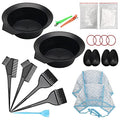 AHIER 23 Pack Hair Coloring Kit, Include Hair Dye Brush and Bowl Set, Highlight Cap Kit, Ear Cover, Gloves, Shawl, Shower Cap for DIY Salon Coloring Tools