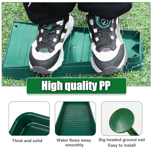 Rain-Gutter Downspout Splash Block - Gutter Downspout Extensions for Rainwater Drainage, Lader Downwards Design, 16" Fixable Downspout Extender with 8 Fixing PP Nails (4, Green) - color: Green, size: 4Pack