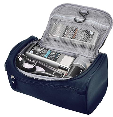 Vercord Mens Toiletry Bag Wash Travel Small Shaving Dop Kit Shower Bathroom Ditty Hygiene Bag Navy Blue - color: Navy Blue