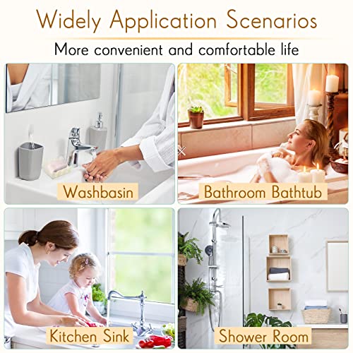 Cunhill 2 Pieces Silicone Soap Dish Self Draining Soap Dish Shower Waterfall Bar Soap Holder Tray with Drain Soap Saver for Kitchen Bathroom Accessories (Cream White) - color: Cream White