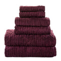 SKL Home CloudSoft 100% Cotton Luxury 6-Piece Towel Set, 600 GSM, Ultra Plush & Absorbent - 2 Bath Towels, 2 Hand Towels, 2 Washcloths, Bordeaux - color: Bordeaux, style: 6-Piece Towel Set