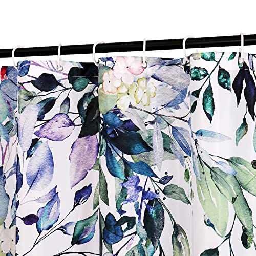 MitoVilla 4 Pcs Green Eucalyptus Bathroom Sets with Shower Curtain and Rugs, Blue Modern Shower Curtain Sets with Rugs for Bathroom Decor, Bathroom Decor Curtain Sets with Mats and Accessories - color: Green