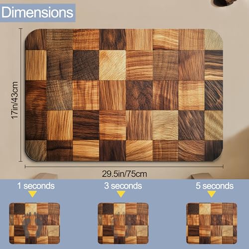 Bath Mats for Bathroom,Wood Texture Bathroom Rugs,Rustic Farmhouse Diatomaceous Bath Rug Quick Dry, Non Slip Super Absorbent Low Profile Doormat for Home Kitchen Patio 17 X 29.5 Inch - color: Wood Texture