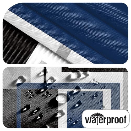 48x72inch Blue Abstract Geometric Shower Curtain Set with Hooks Blue Black White Grey Bath Curtain for Bathroom Blue Grey Fabric Shower Curtain Bath Curtains Decorative Stall Hotel Bathtubs - color: Blue Black02, size: 48"W x 72"L (Pack of 1)