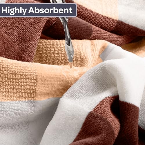 Lavish Home 2-Piece Towel Set - 35x70in Extra Large Bath Towels - 500 GSM 100% Cotton Bathroom Accessories - Absorbent Bath Sheets for Shower, Gym, Spa, and Dorm Room (Taupe) - color: Taupe