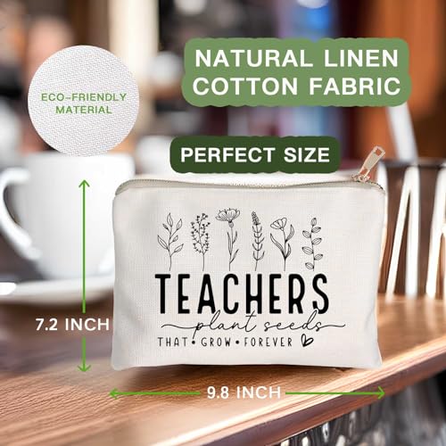 Helping Little Minds Grow Makeup Bag, Best Teacher Gift, Teacher Appreciation Gift, Teachers Plant Seeds That Grow Forever, Favorite Teacher Cosmetic Bag, Teach Love Inspire Pouch Bag - color: Teachers