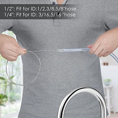 40 Inches Brush Cleaner for Cleaning Straw, Kegerator, Feeding Tube, Siphon Hose, Sunroof Drain, Refrigerator Drain, 4PCS (White) - color: 1-white