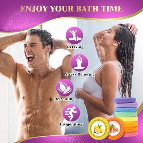 Qivatex Shower Steamers Aromatherapy, SPA Relaxation Shower Bombs for Women | Great Birthday Gifts for Women, Mom, Wife, Sister and Teen girls. Ideal Present for Christmas and Daily Relaxation - style: Gentle Mom