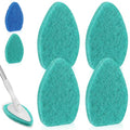 Baderke 4 Pcs Tub Tile Scrubber Cleaning Brush Pads (Without Handle) Compatible with Qaestfy Non-Scratch Scouring Pads Scrub Brush for Shower Bathroom Buildup Toilet Wall Floor(Green) - color: Green