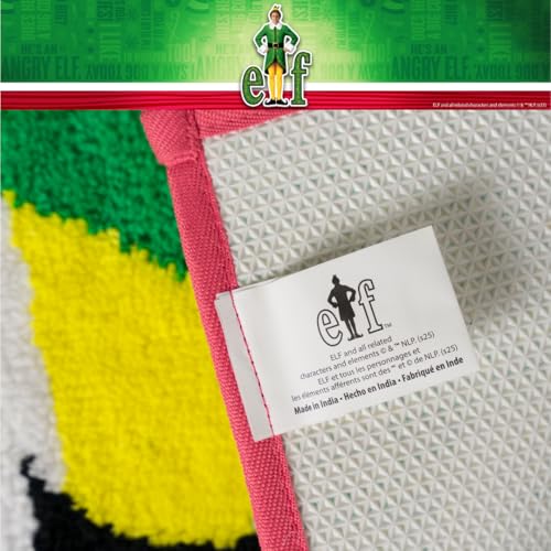 Elf Movie Buddy Christmas Bathroom Mat Rug (17x24) - Non-Slip Plush Poly Knit Holiday Home Decor Accent - (Officially Licensed Product) By Franco Collectibles - color: Elf Buddy